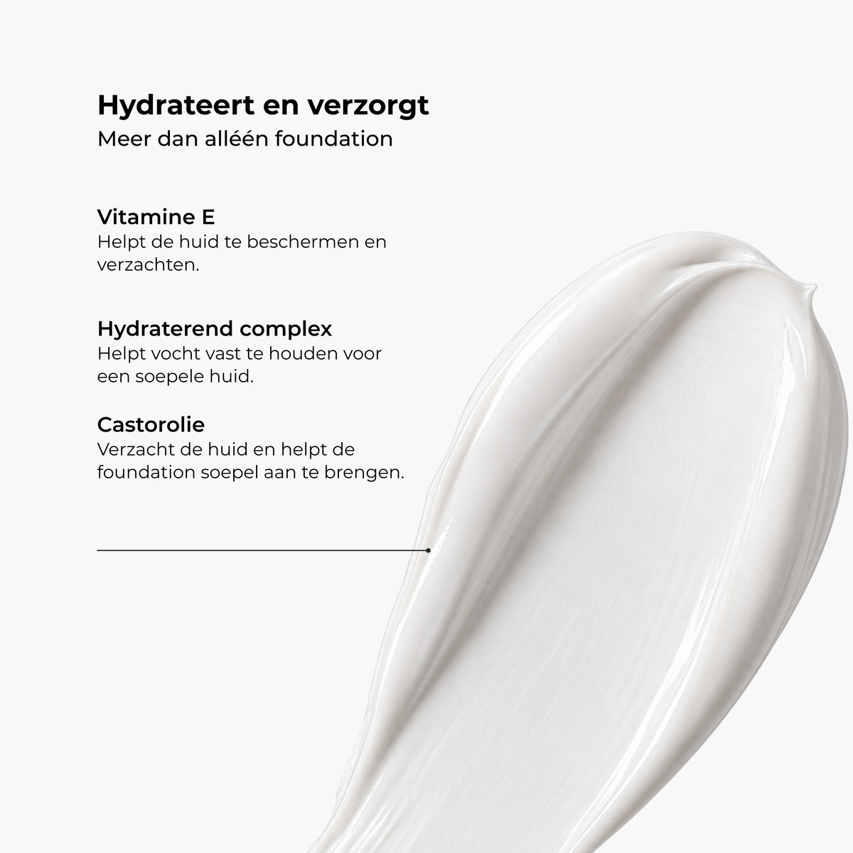 Romige textuur van Lavertu Colour Adapting Foundation met vitamine E, hydraterend complex en castorolie.