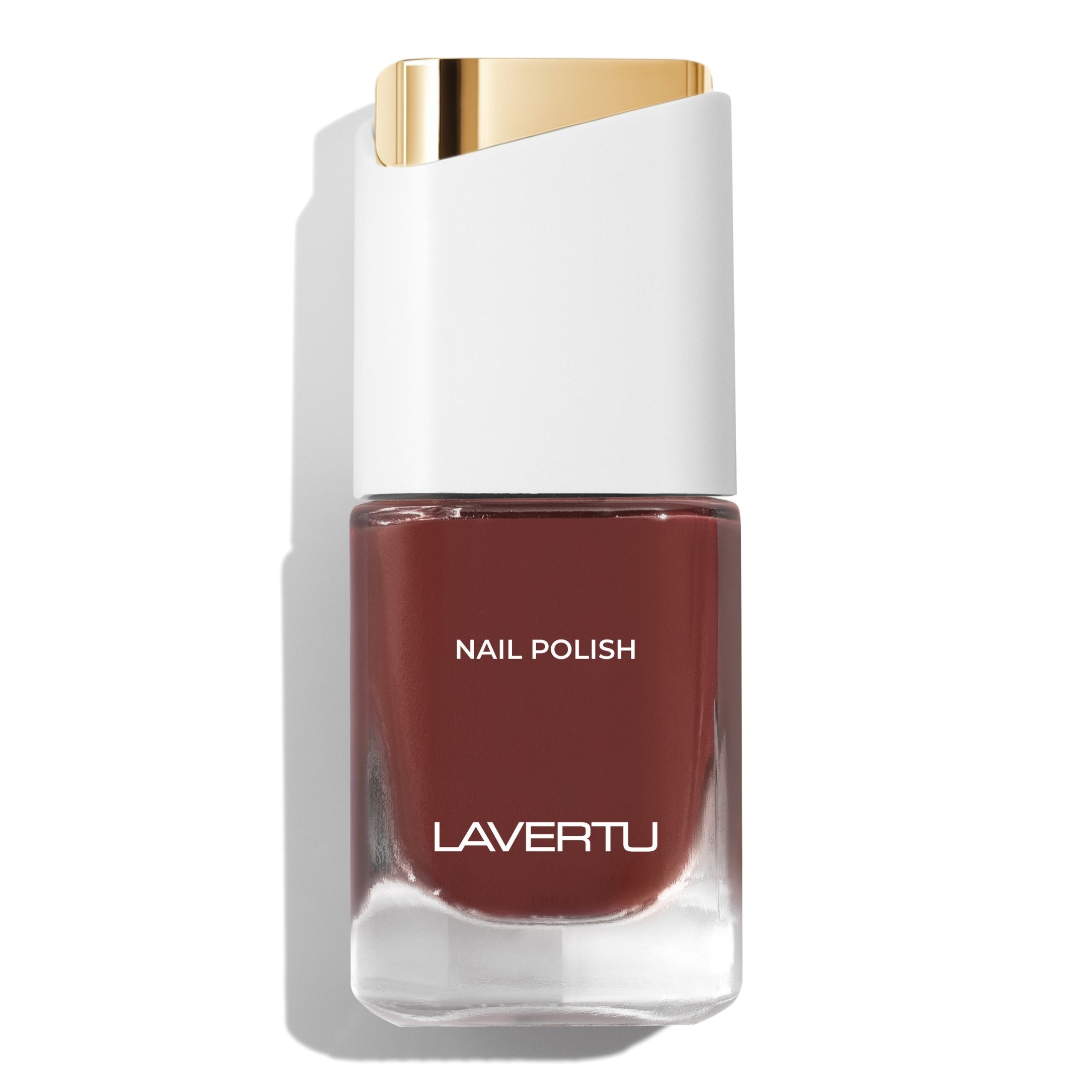 LAVERTU Nail Polish Nature 41 Nude in a warm nude brown-pink shade with a clean, conscious formula and glossy finish in minimalist packaging.