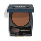 Open makeup compact with brown powder and brush, featuring the brand 'Lavertu', on a white background.