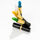 LAVERTU Lipstick Excellent Blue shown with the full range - colour-changing long-wear lipstick.