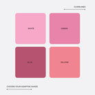 pH-reactive shade guidelines showing how each Lipstick Excellent colour transforms on the lips.