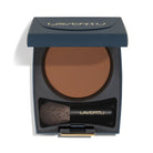 LAVERTU Terre de Soleil Bronzer 01 Dark in open compact with mini brush, warm baked bronzer for a natural sun-kissed glow.