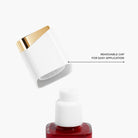 Detail of LAVERTU Nail Polish packaging showing the removable cap for easy application with a clean, minimal design.