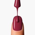LAVERTU Nail Polish Nature 30 Darby Rose application detail showing a smooth warm rose nail colour with even coverage and a high-gloss finish.