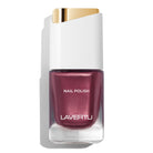 LAVERTU Nail Polish Unique 22 Suntan Rose packshot featuring a warm rose mauve nail colour with subtle shimmer, full coverage and glossy finish in a sleek glass bottle.