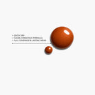 Close up texture of LAVERTU Nail Polish Unique 24 Deneb Brown showing a warm bronze brown pigment with subtle metallic shimmer smooth texture and glossy finish.