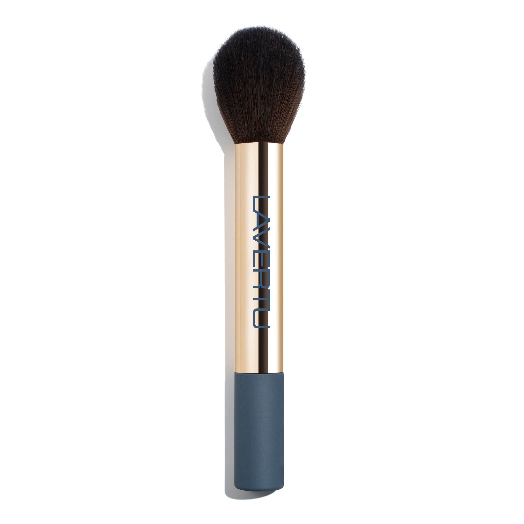 Lavertu Precision Powder Brush with vegan bristles, designed for loose and pressed powders, ideal for Terre de Soleil Baked Bronzer 