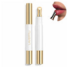 Lavertu Renewal Adaptive Lip Oil met applicator en voorbeeld van aanbrengen op de lippen