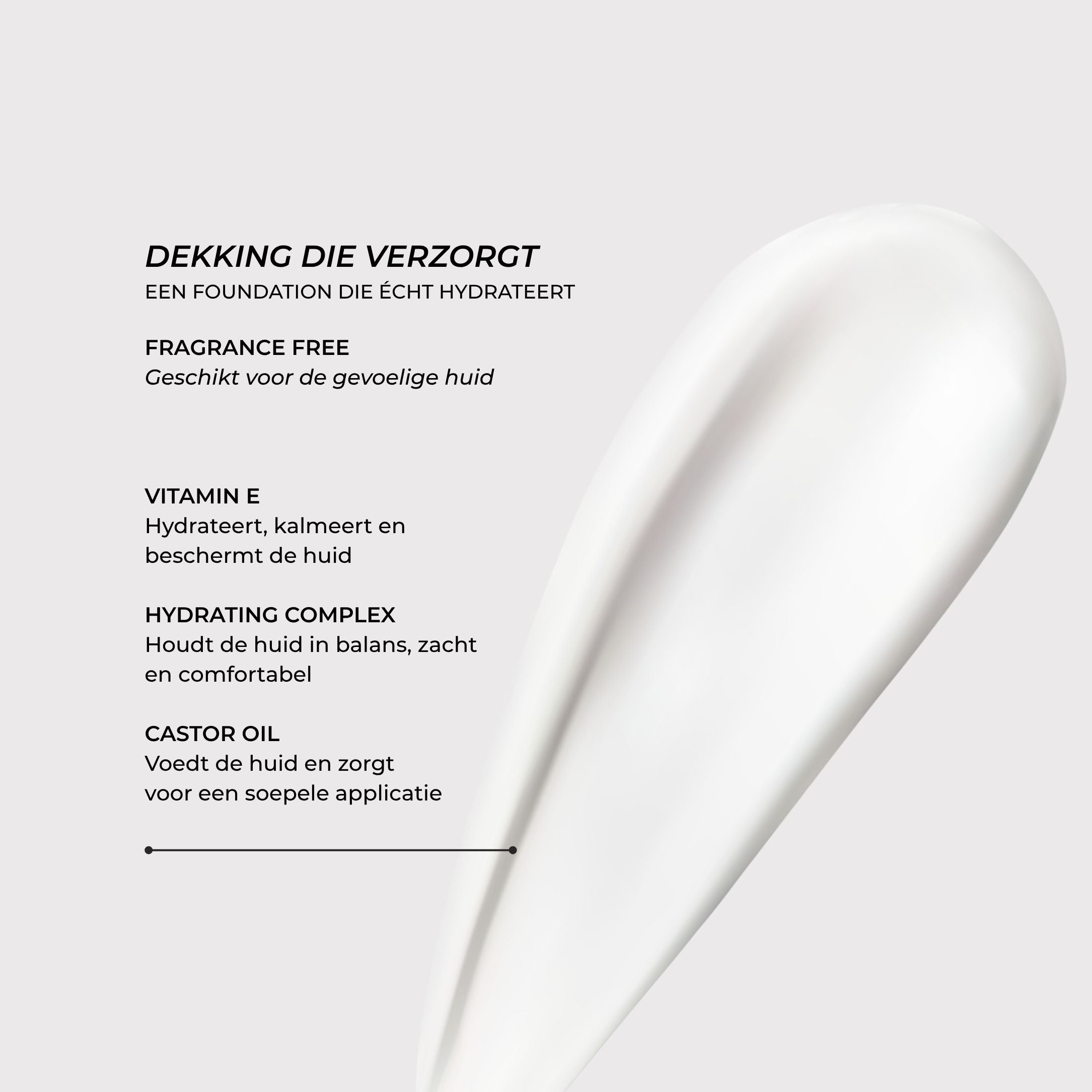 Lavertu hydraterende kleuraanpassende foundation foundation textuur met huidverzorgende ingrediënten